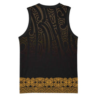 New Zealand Maori Kowhaiwhai Basketball Jersey Karaka Maui and Mangopare LT9 - Polynesian Pride