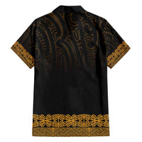 New Zealand Maori Kowhaiwhai Family Matching Long Sleeve Bodycon Dress and Hawaiian Shirt Karaka Maui and Mangopare LT9 - Polynesian Pride
