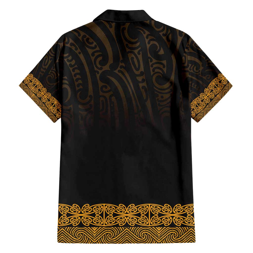New Zealand Maori Kowhaiwhai Family Matching Off Shoulder Maxi Dress and Hawaiian Shirt Karaka Maui and Mangopare LT9 - Polynesian Pride