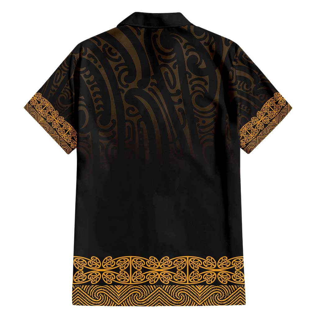 New Zealand Maori Kowhaiwhai Family Matching Short Sleeve Bodycon Dress and Hawaiian Shirt Karaka Maui and Mangopare LT9 - Polynesian Pride