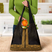 New Zealand Maori Kowhaiwhai Grocery Bag Karaka Maui and Mangopare