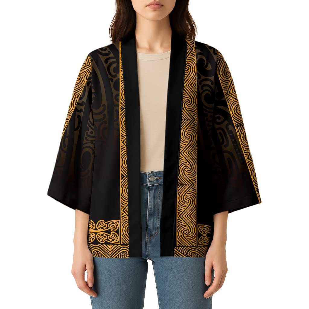 New Zealand Maori Kowhaiwhai Kimono Karaka Maui and Mangopare - Polynesian Pride