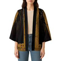 New Zealand Maori Kowhaiwhai Kimono Karaka Maui and Mangopare - Polynesian Pride