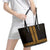New Zealand Maori Kowhaiwhai Leather Tote Bag Karaka Maui and Mangopare