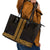 New Zealand Maori Kowhaiwhai Leather Tote Bag Karaka Maui and Mangopare