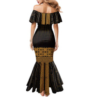 New Zealand Maori Kowhaiwhai Mermaid Dress Karaka Maui and Mangopare LT9 - Polynesian Pride