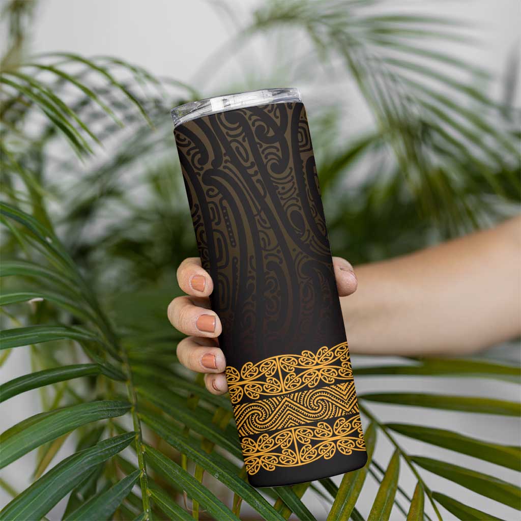 New Zealand Maori Kowhaiwhai Skinny Tumbler Karaka Maui and Mangopare LT9 - Polynesian Pride