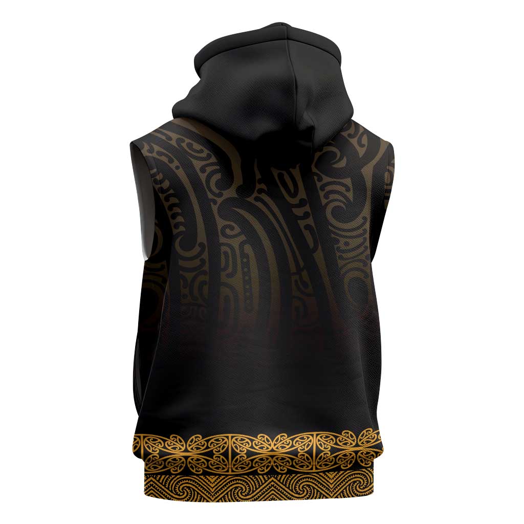 New Zealand Maori Kowhaiwhai Sleeveless Hoodie Karaka Maui and Mangopare LT9 - Polynesian Pride