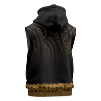 New Zealand Maori Kowhaiwhai Sleeveless Zip Hoodie Karaka Maui and Mangopare LT9 - Polynesian Pride