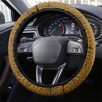 New Zealand Maori Kowhaiwhai Steering Wheel Cover Karaka Maui and Mangopare LT9 - Polynesian Pride