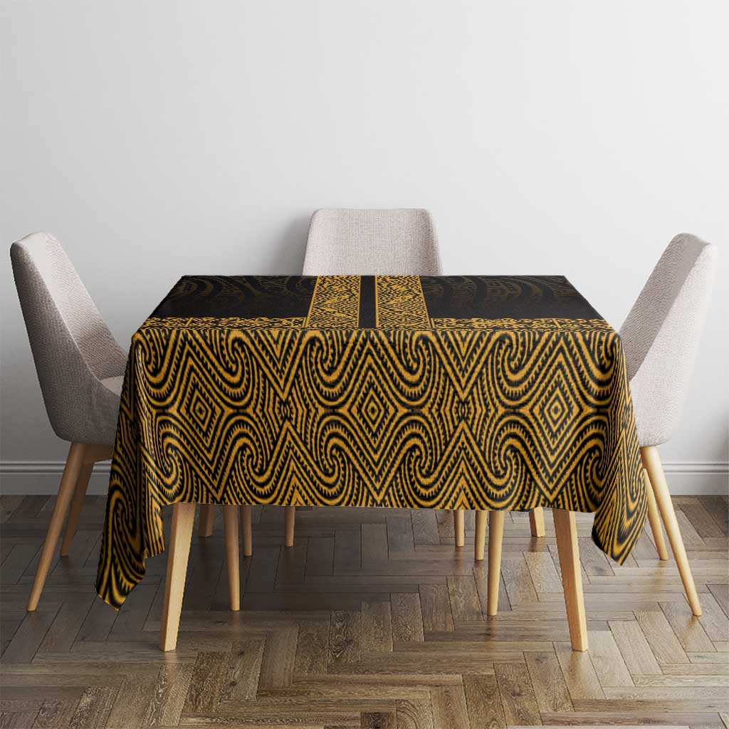 New Zealand Maori Kowhaiwhai Tablecloth Karaka Maui and Mangopare