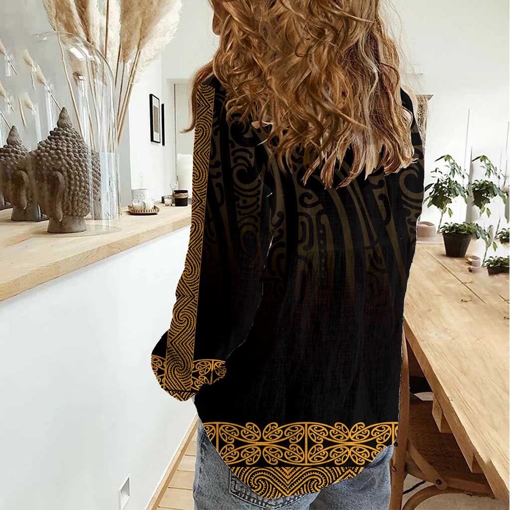 New Zealand Maori Kowhaiwhai Women Casual Shirt Karaka Maui and Mangopare LT9 - Polynesian Pride