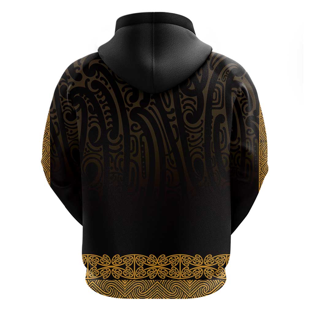 New Zealand Maori Kowhaiwhai Zip Hoodie Karaka Maui and Mangopare LT9 - Polynesian Pride
