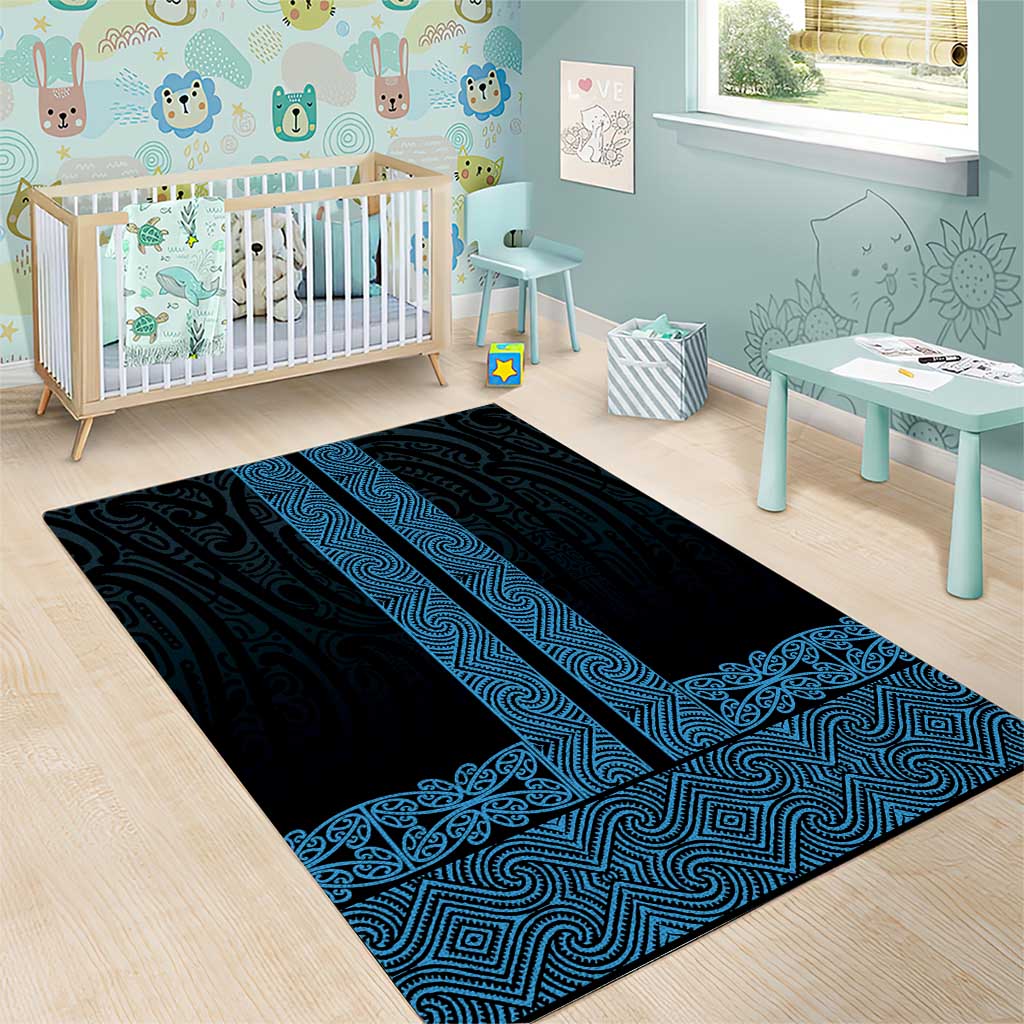 New Zealand Maori Kowhaiwhai Area Rug Kikorangi Maui and Mangopare LT9 - Polynesian Pride