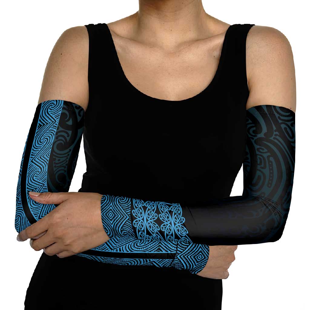 New Zealand Maori Kowhaiwhai Arm Sleeves Kikorangi Maui and Mangopare LT9 - Polynesian Pride