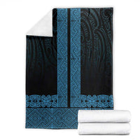 New Zealand Maori Kowhaiwhai Blanket Kikorangi Maui and Mangopare