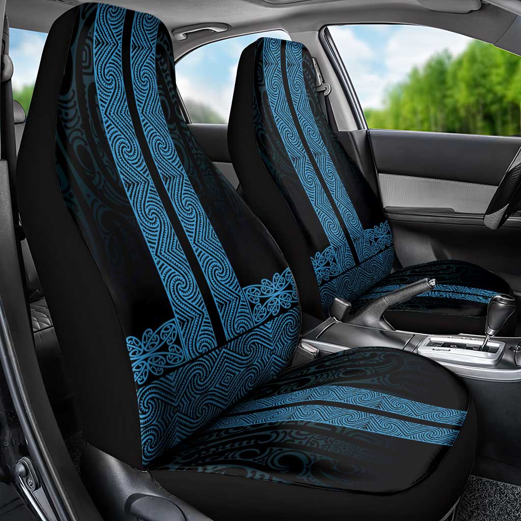 New Zealand Maori Kowhaiwhai Car Seat Cover Kikorangi Maui and Mangopare LT9 - Polynesian Pride