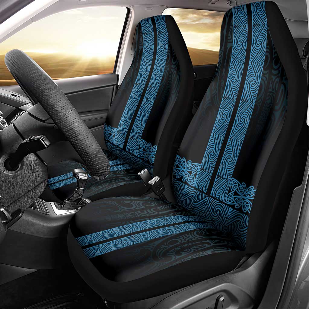 New Zealand Maori Kowhaiwhai Car Seat Cover Kikorangi Maui and Mangopare LT9 - Polynesian Pride