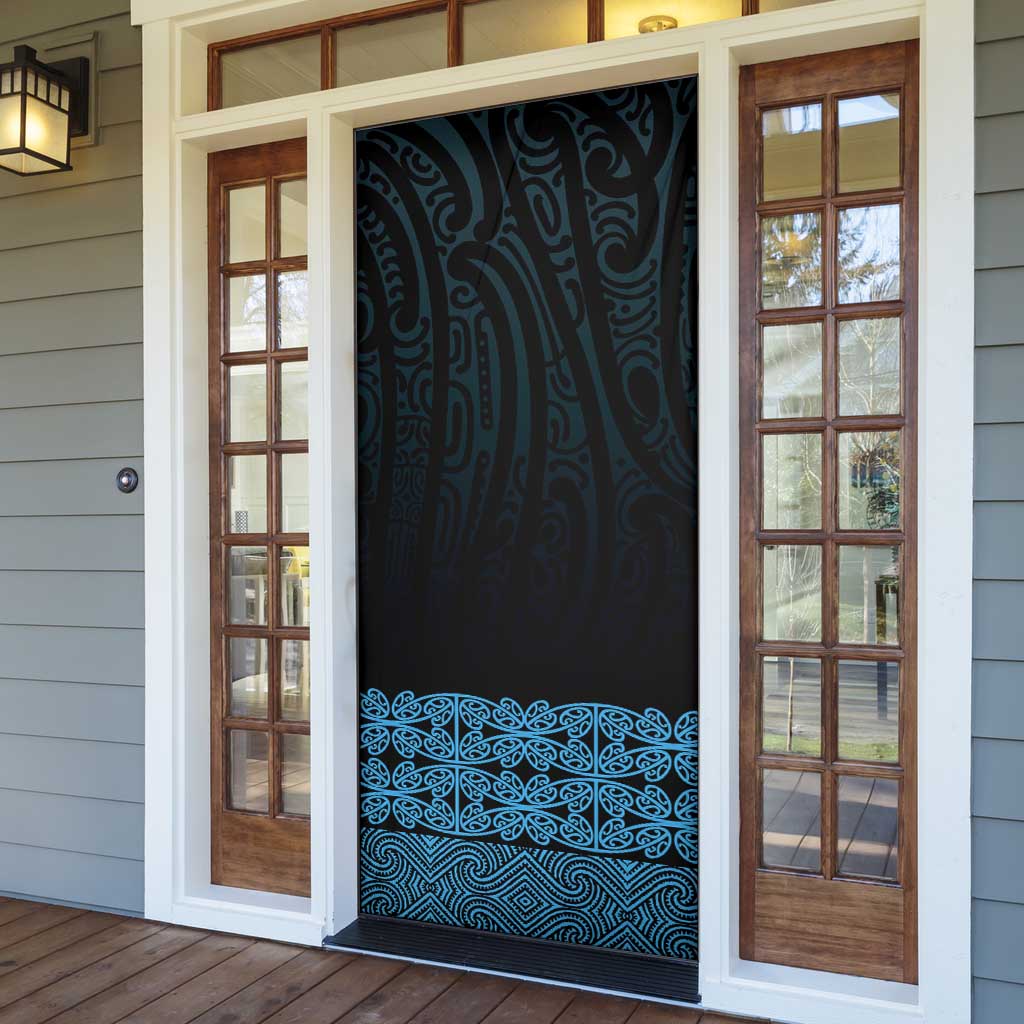 New Zealand Maori Kowhaiwhai Door Cover Kikorangi Maui and Mangopare LT9 - Polynesian Pride