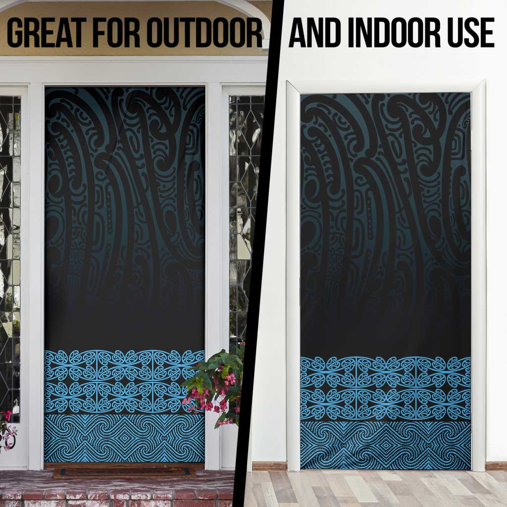 New Zealand Maori Kowhaiwhai Door Cover Kikorangi Maui and Mangopare LT9 - Polynesian Pride