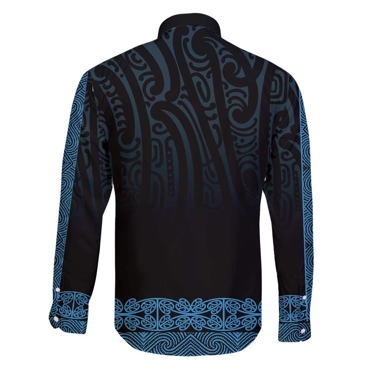 New Zealand Maori Kowhaiwhai Family Matching Off The Shoulder Long Sleeve Dress and Hawaiian Shirt Kikorangi Maui and Mangopare LT9 - Polynesian Pride