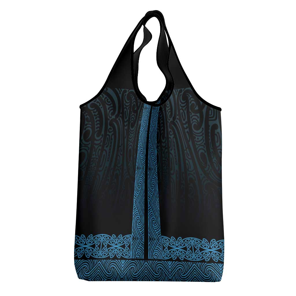 New Zealand Maori Kowhaiwhai Grocery Bag Kikorangi Maui and Mangopare LT9 - Polynesian Pride