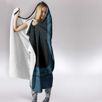 New Zealand Maori Kowhaiwhai Hooded Blanket Kikorangi Maui and Mangopare LT9 - Polynesian Pride