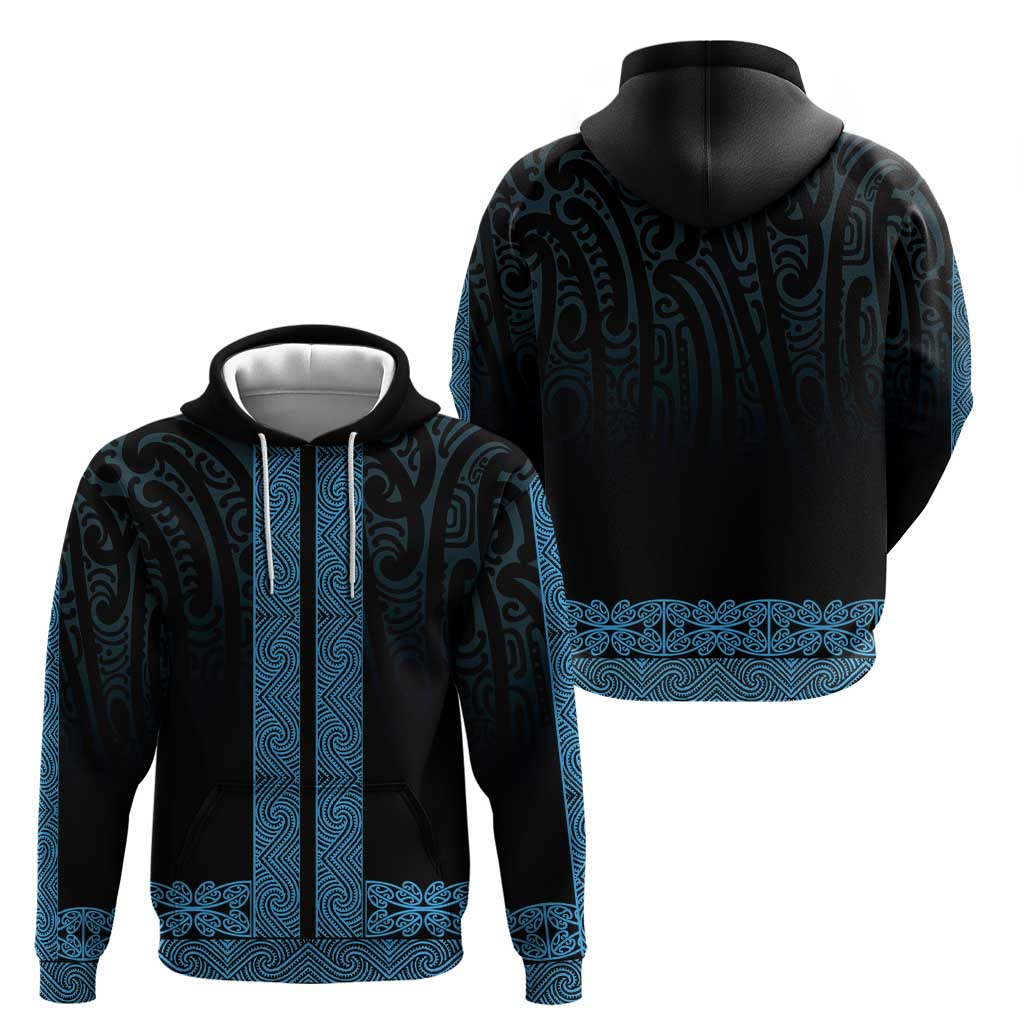 New Zealand Maori Kowhaiwhai Hoodie Kikorangi Maui and Mangopare LT9 - Polynesian Pride