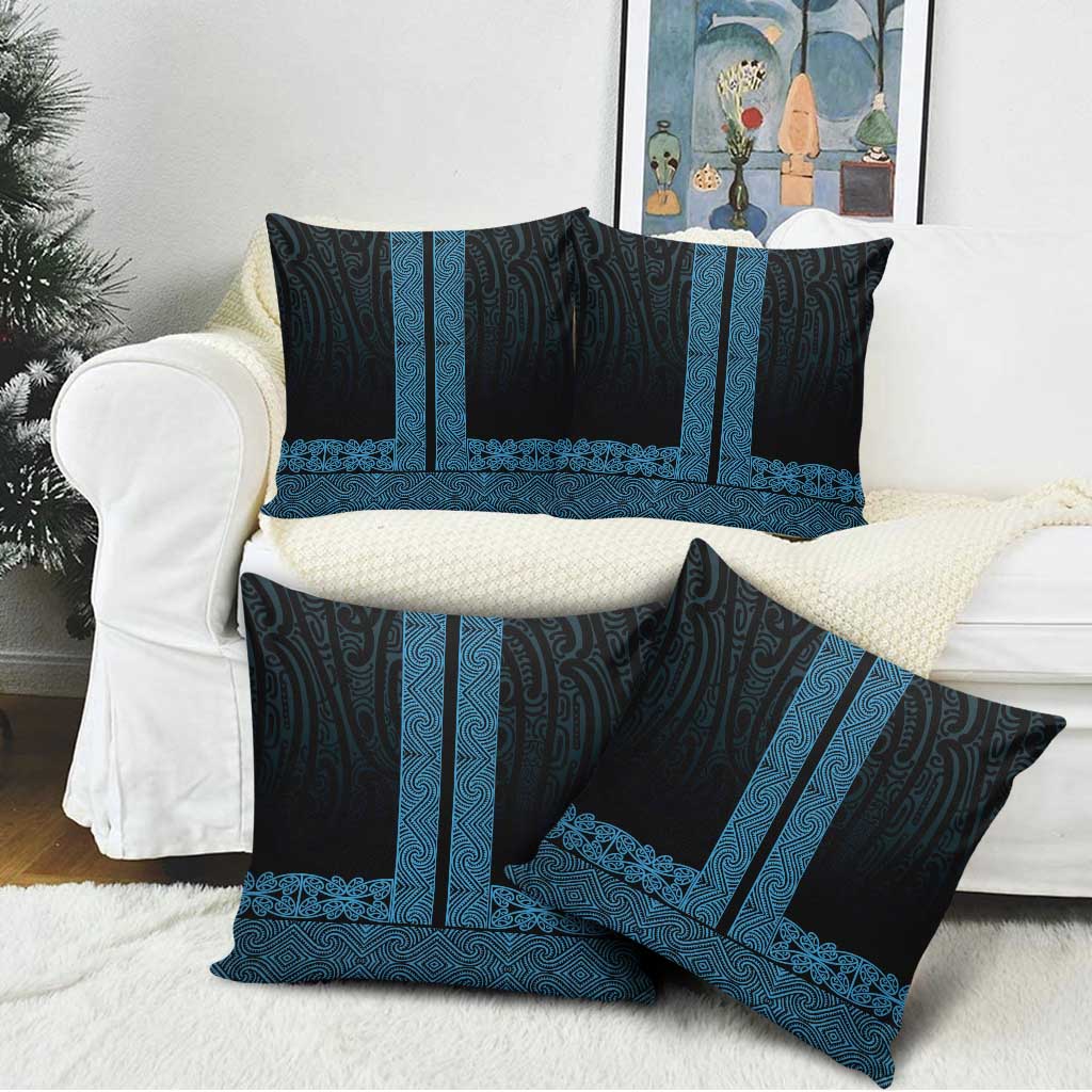 New Zealand Maori Kowhaiwhai Pillow Cover Kikorangi Maui and Mangopare LT9 - Polynesian Pride