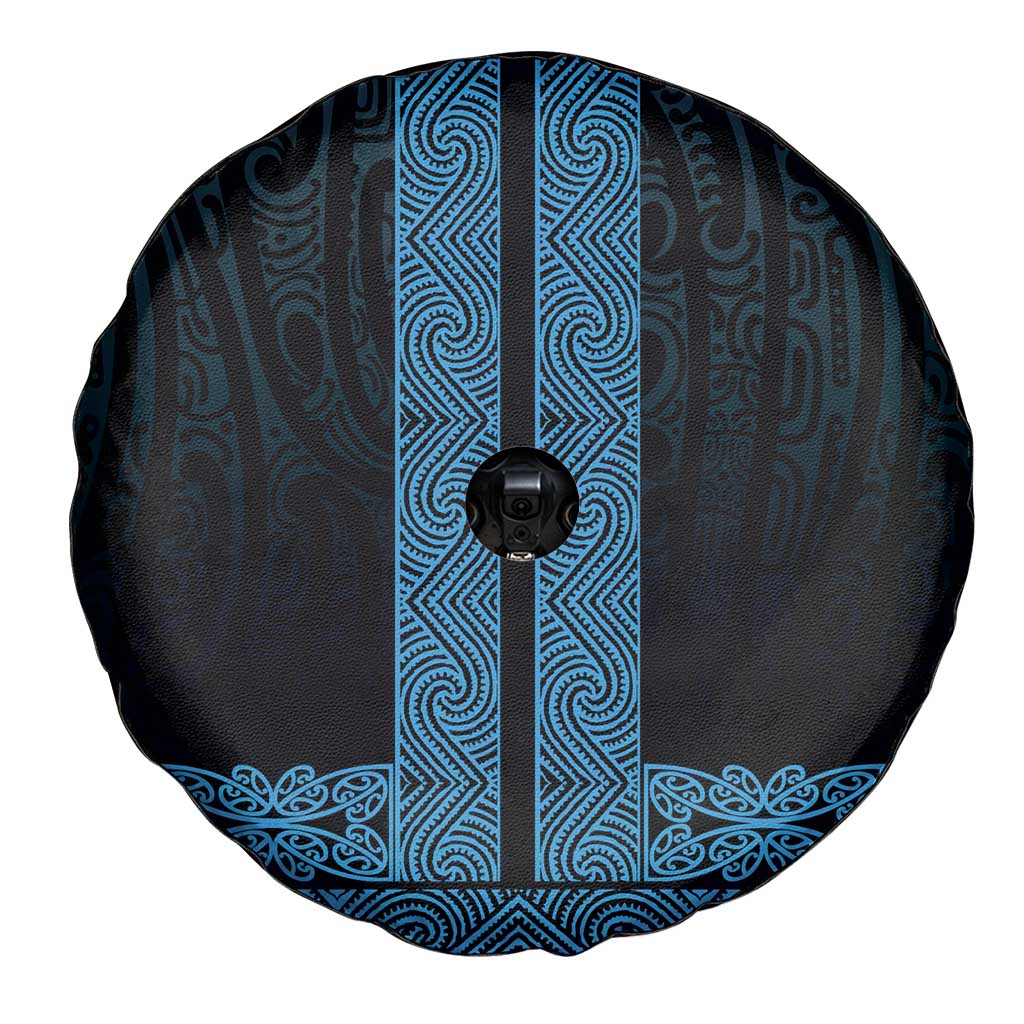 New Zealand Maori Kowhaiwhai Spare Tire Cover Kikorangi Maui and Mangopare LT9 - Polynesian Pride