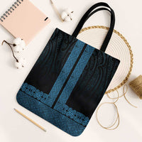 New Zealand Maori Kowhaiwhai Tote Bag Kikorangi Maui and Mangopare LT9 Black Strap One Size Blue - Polynesian Pride