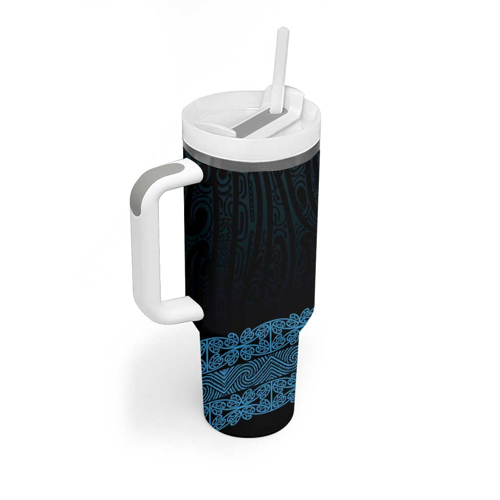 New Zealand Maori Kowhaiwhai Tumbler With Handle Kikorangi Maui and Mangopare LT9 - Polynesian Pride