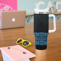 New Zealand Maori Kowhaiwhai Tumbler With Handle Kikorangi Maui and Mangopare LT9 - Polynesian Pride