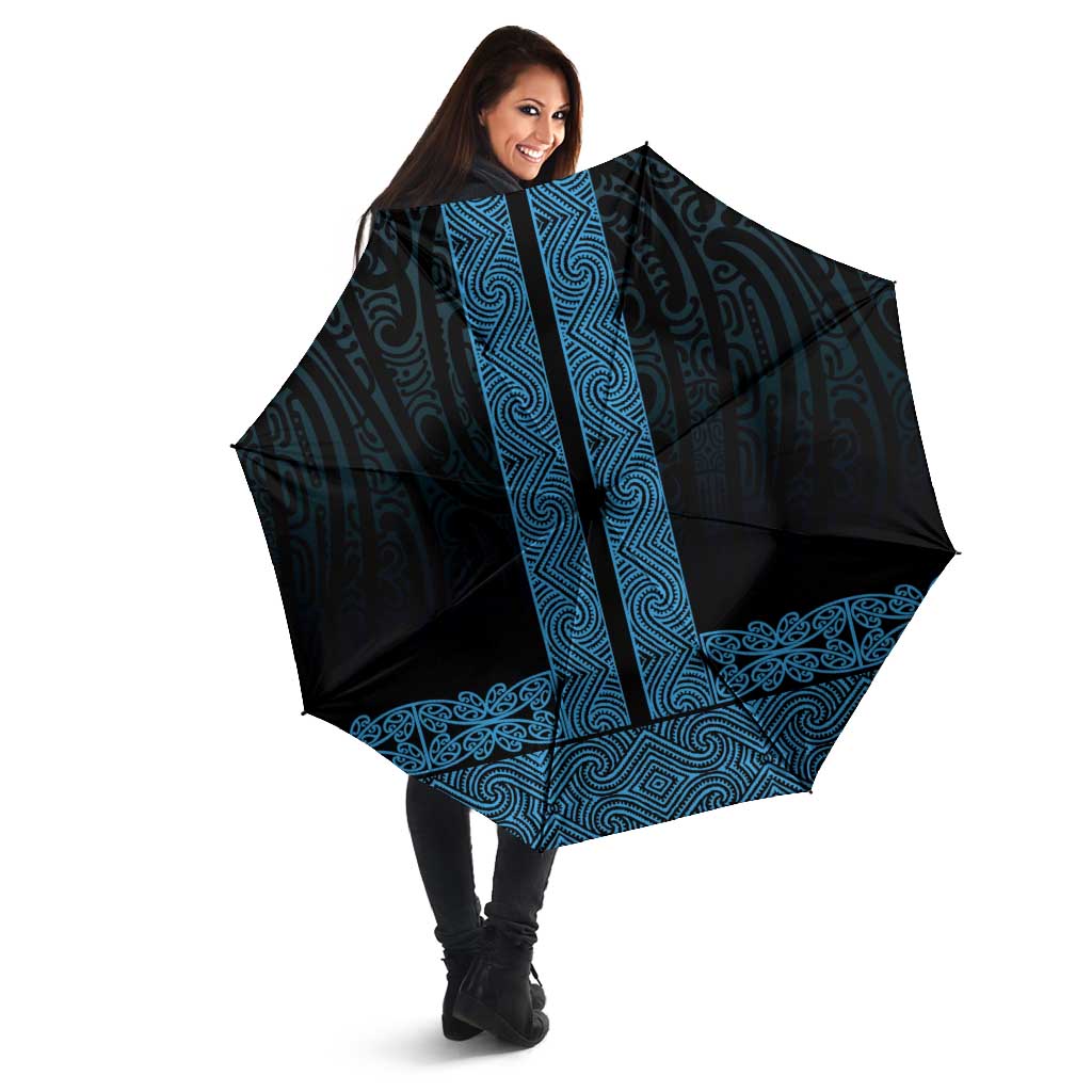 New Zealand Maori Kowhaiwhai Umbrella Kikorangi Maui and Mangopare - Polynesian Pride