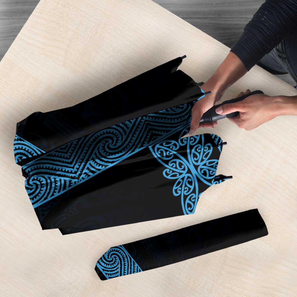 New Zealand Maori Kowhaiwhai Umbrella Kikorangi Maui and Mangopare - Polynesian Pride