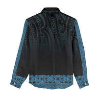 New Zealand Maori Kowhaiwhai Women Casual Shirt Kikorangi Maui and Mangopare LT9 - Polynesian Pride