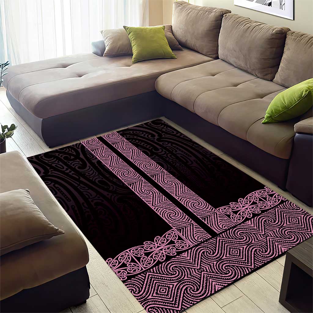 New Zealand Maori Kowhaiwhai Area Rug Mawhero Maui and Mangopare LT9 - Polynesian Pride