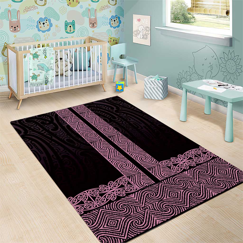 New Zealand Maori Kowhaiwhai Area Rug Mawhero Maui and Mangopare LT9 - Polynesian Pride