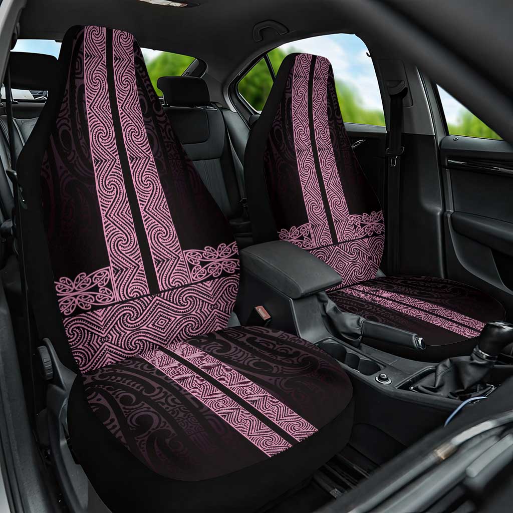 New Zealand Maori Kowhaiwhai Car Seat Cover Mawhero Maui and Mangopare LT9 One Size Pink - Polynesian Pride
