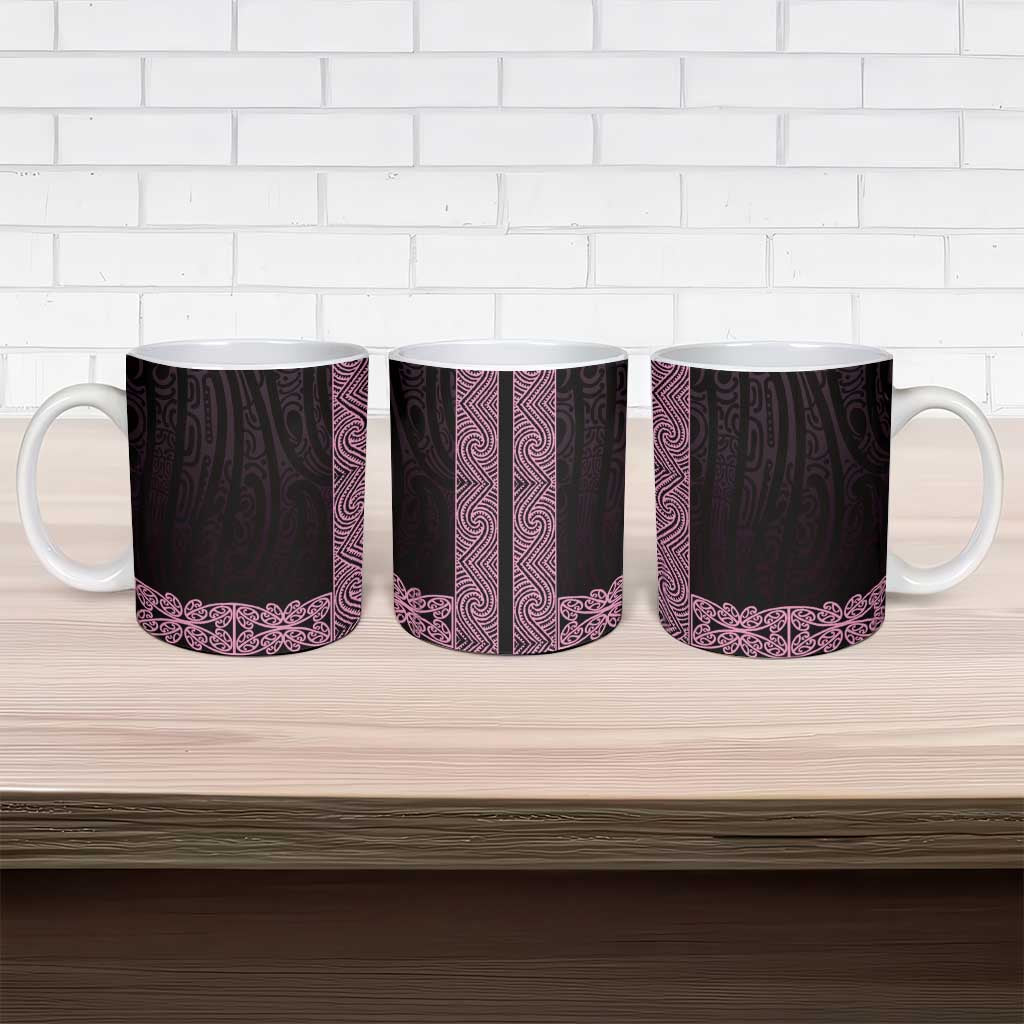 New Zealand Maori Kowhaiwhai Ceramic Mug Mawhero Maui and Mangopare - Polynesian Pride