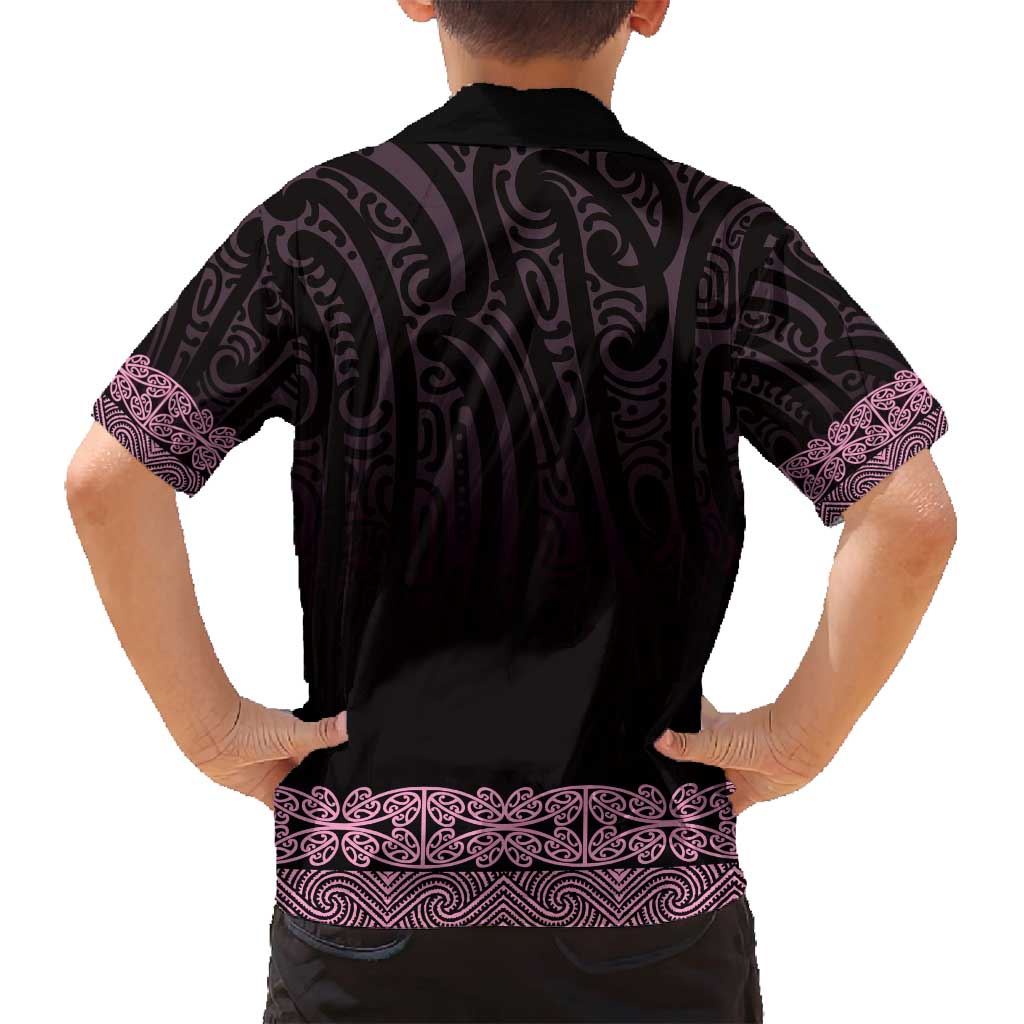 New Zealand Maori Kowhaiwhai Family Matching Off Shoulder Maxi Dress and Hawaiian Shirt Mawhero Maui and Mangopare LT9 - Polynesian Pride
