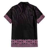 New Zealand Maori Kowhaiwhai Family Matching Off Shoulder Short Dress and Hawaiian Shirt Mawhero Maui and Mangopare LT9 - Polynesian Pride