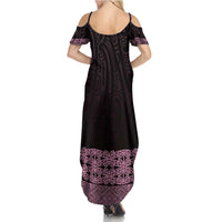 New Zealand Maori Kowhaiwhai Family Matching Summer Maxi Dress and Hawaiian Shirt Mawhero Maui and Mangopare LT9 - Polynesian Pride