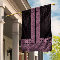 New Zealand Maori Kowhaiwhai Garden Flag Mawhero Maui and Mangopare LT9 House Flag Pink - Polynesian Pride