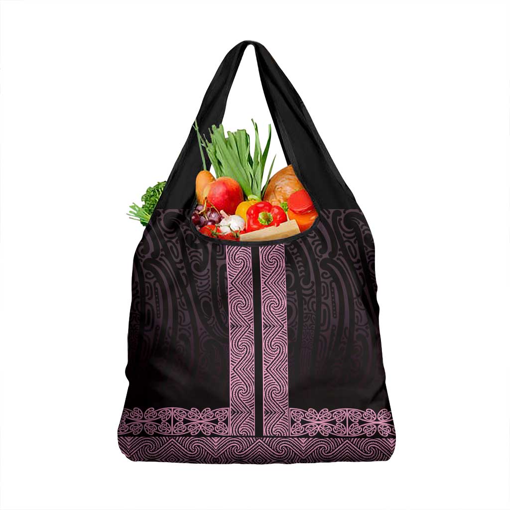 New Zealand Maori Kowhaiwhai Grocery Bag Mawhero Maui and Mangopare LT9 1-pack One Size Pink - Polynesian Pride