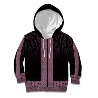 New Zealand Maori Kowhaiwhai Kid Hoodie Mawhero Maui and Mangopare LT9 Hoodie Pink - Polynesian Pride