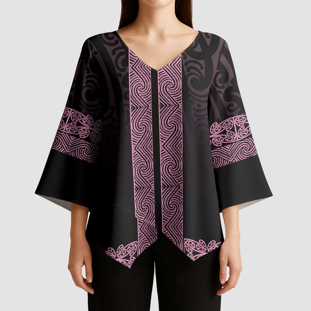 New Zealand Maori Kowhaiwhai Kimono Sleeve Blouse Mawhero Maui and Mangopare LT9 - Polynesian Pride