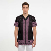 New Zealand Maori Kowhaiwhai Scrub Top Mawhero Maui and Mangopare - Polynesian Pride