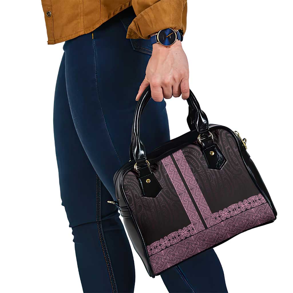 New Zealand Maori Kowhaiwhai Shoulder Handbag Mawhero Maui and Mangopare