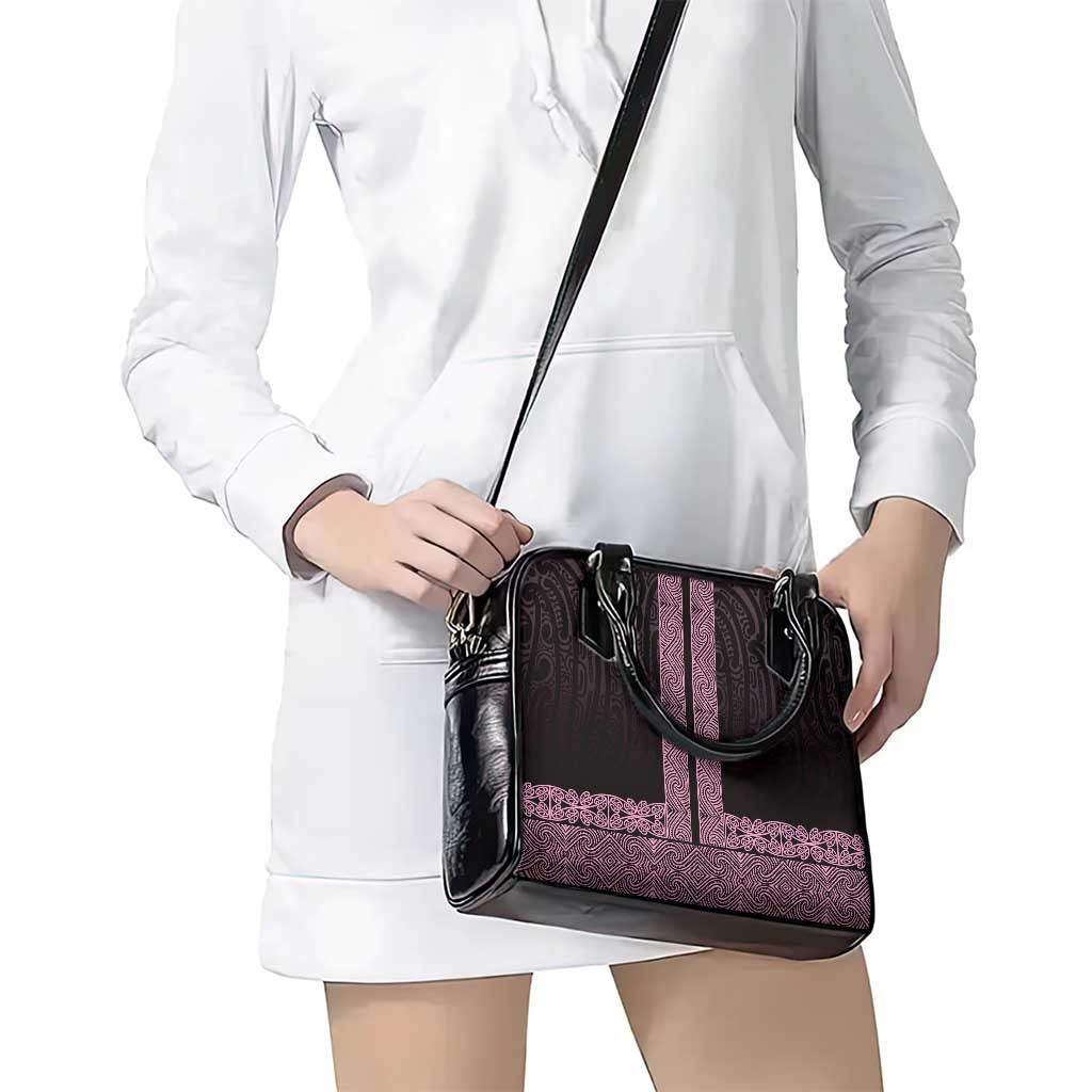 New Zealand Maori Kowhaiwhai Shoulder Handbag Mawhero Maui and Mangopare